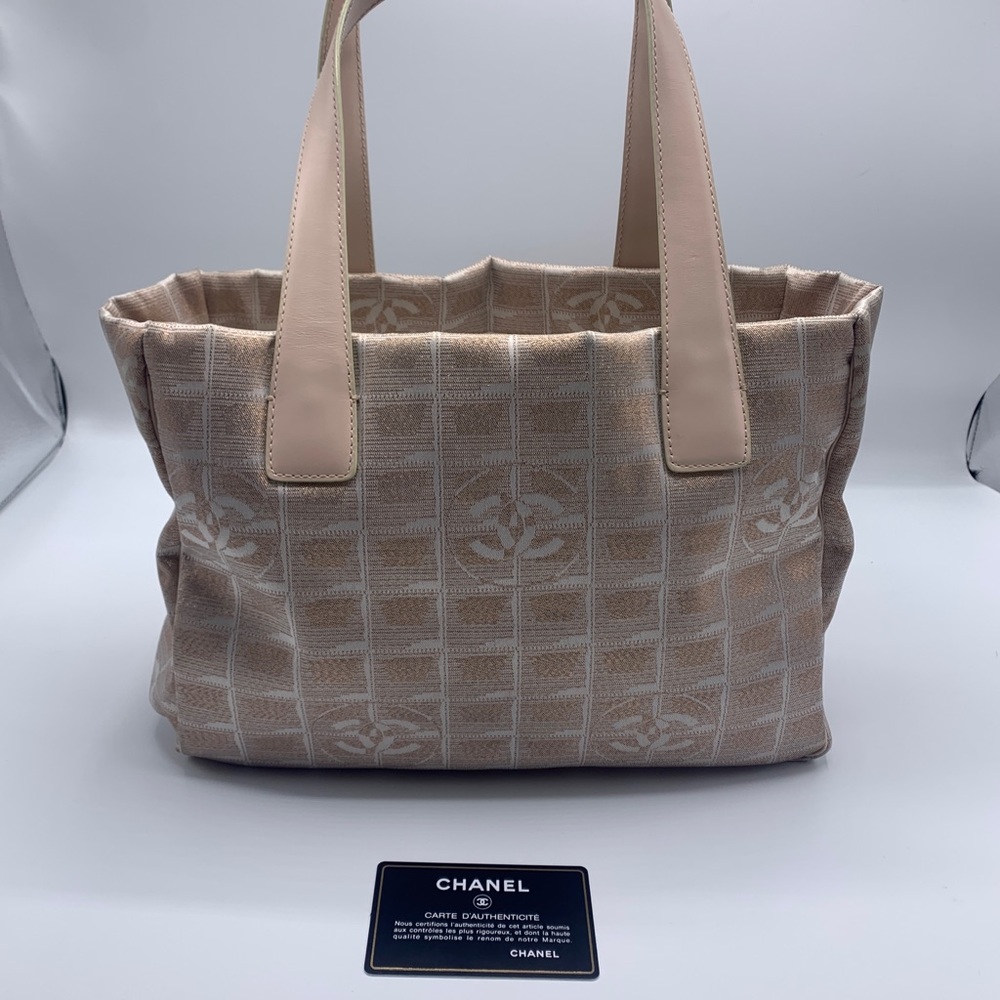 Chanel New Travel Line Tote Rose Gold with Authenticity card and Stamp